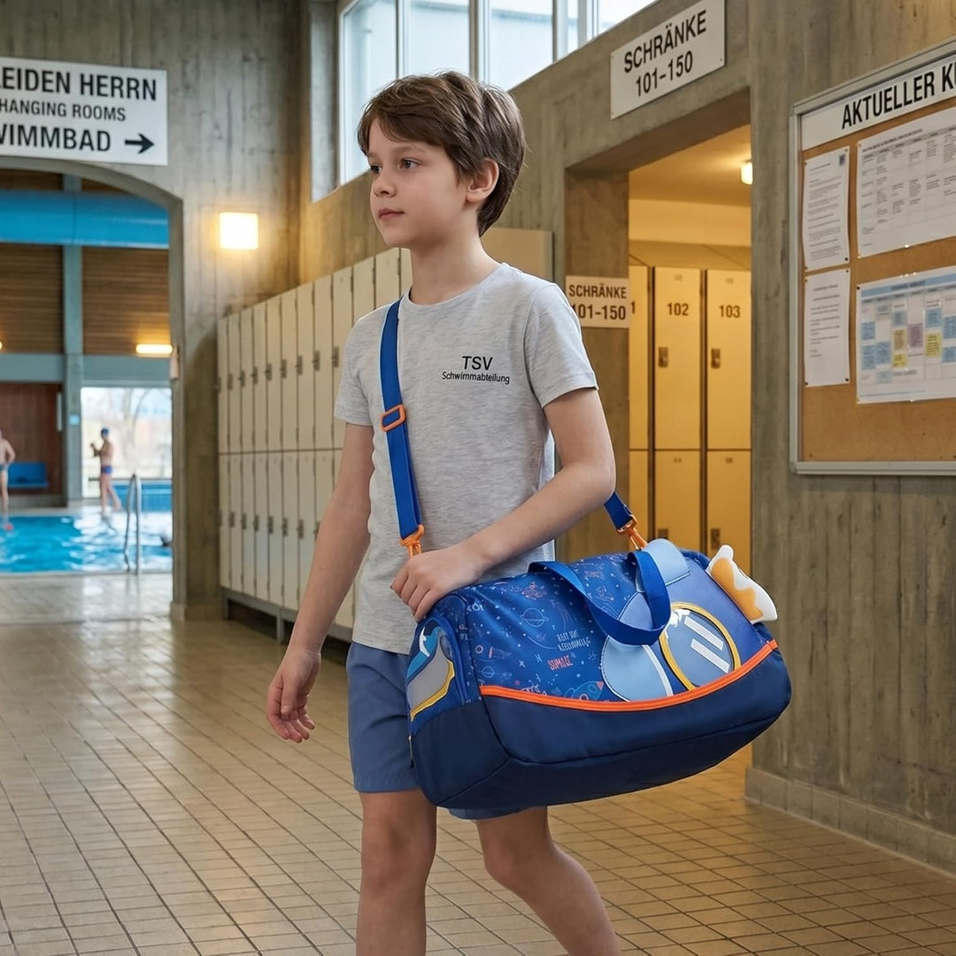 Suweir Sporttasche Kinder Schwimmtasche Mädchen Wasserdicht Reisetasche Weekender Badetasche Niedlic