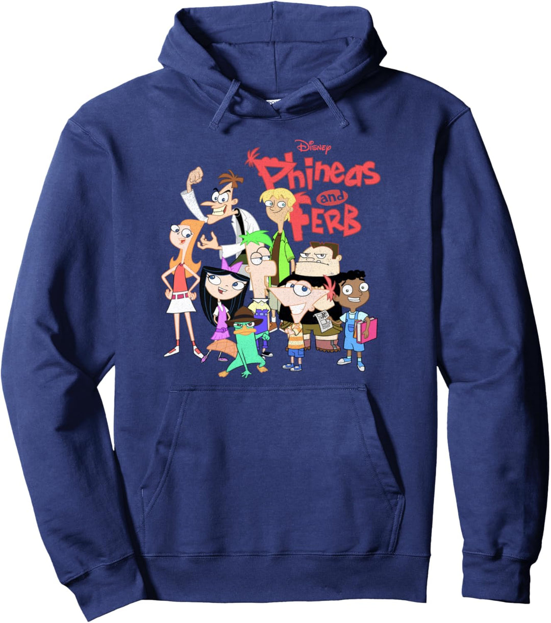 Disney Phineas And Ferb The Group Logo Pullover Hoodie