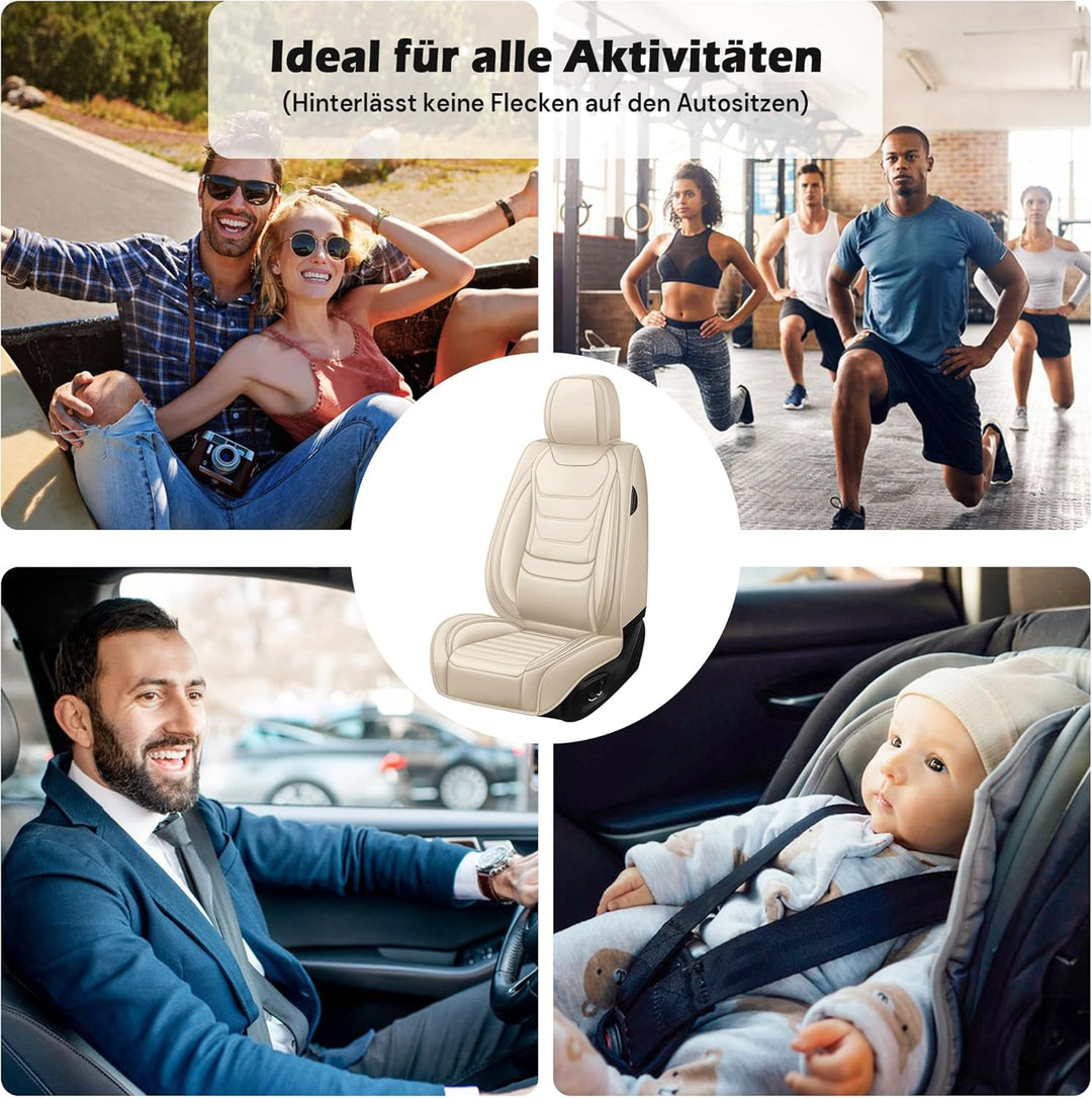 Für 99% Mercedes-Benz-Modelle sitzbezüge | Autositzbezüge Komplett Set Universal in Premium-Optik |
