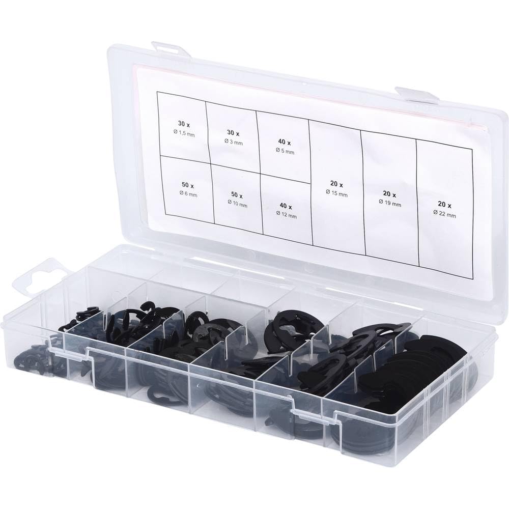 KS TOOLS Sortiment E-Sicherungsringe, Ã˜1,5-22mm, 300-tlg
