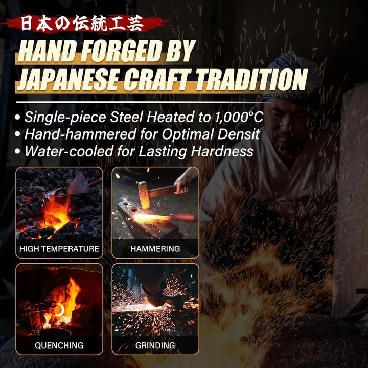 DRAGON RIOT Wikinger-Messer zum Fleischschneiden, Geschmiedetes Japanisches Küchenmesser - Scharf Gr