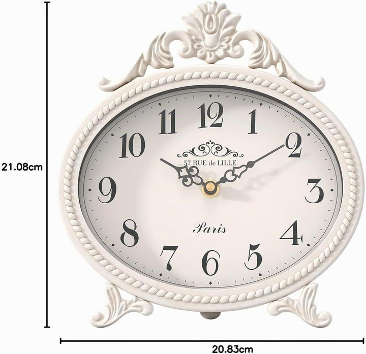 Abdurey Vintage-Tischuhr auf Ständer, Schreibtisch und Regal, dekorative Uhr, französischer rustikal