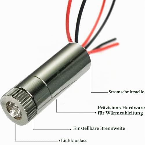 CTRICALVER 1 Stück 520nm 3-5V Grün Laserlinie Modul Diode w/Driver Kunststofflinse+ 1pcs AA Batterie