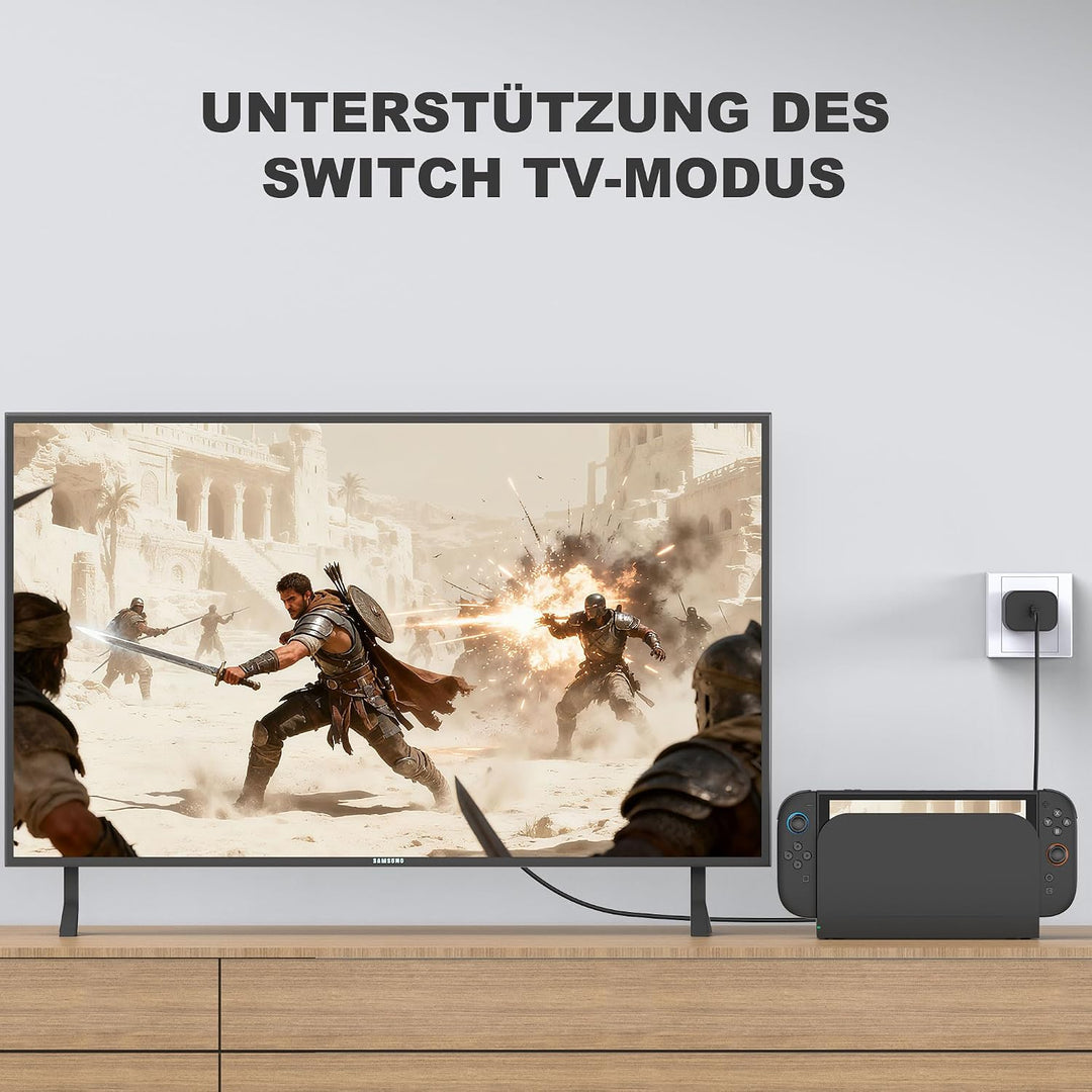 HASACOOL 60W Switch 2 Netzteil mit 1.5M USB C Switch Ladekabel Kompatibel mit OLED/Lite/Deck Dock/iP