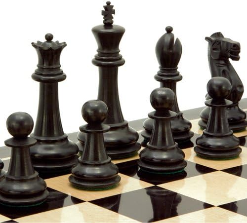 The Regency Chess Company Victoria Serie Ebonisiertes Buchsbaumholz Schachfiguren 9.5cm