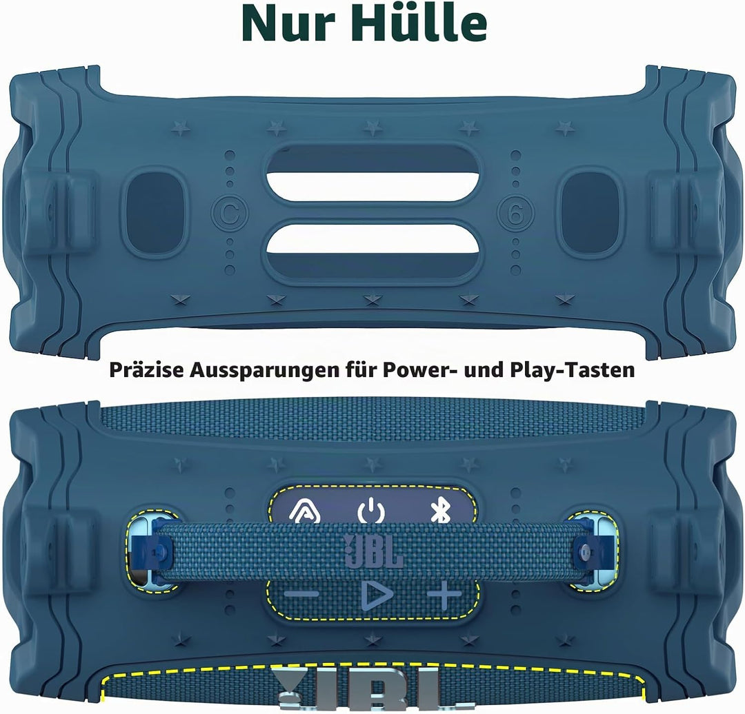 Silikonhülle für JBL Charge 6 tragbaren Lautsprecher, Schutzhülle für JBL Charge 6 Pro AI Sound Laut