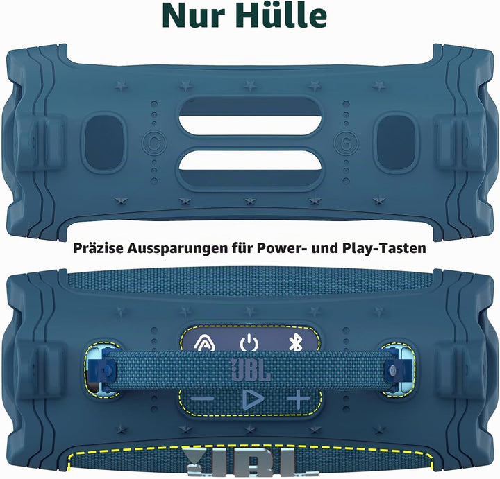 Silikonhülle für JBL Charge 6 tragbaren Lautsprecher, Schutzhülle für JBL Charge 6 Pro AI Sound Laut