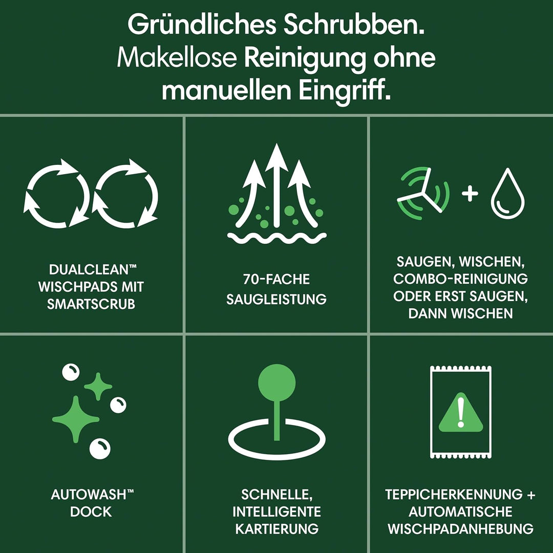 iRobot Roomba Plus 405 Combo Robot + AutoWash Dock Saugroboter mit Wischfunktion - Clearview LiDAR -