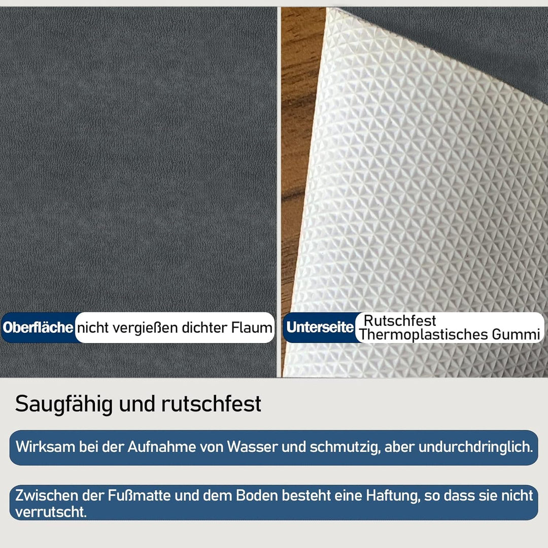 Schmutzfangmatte 40x60cm,Superdünn Innen Fussmatte,Saugfähiges Rutschfester Teppich,strapazierfähige