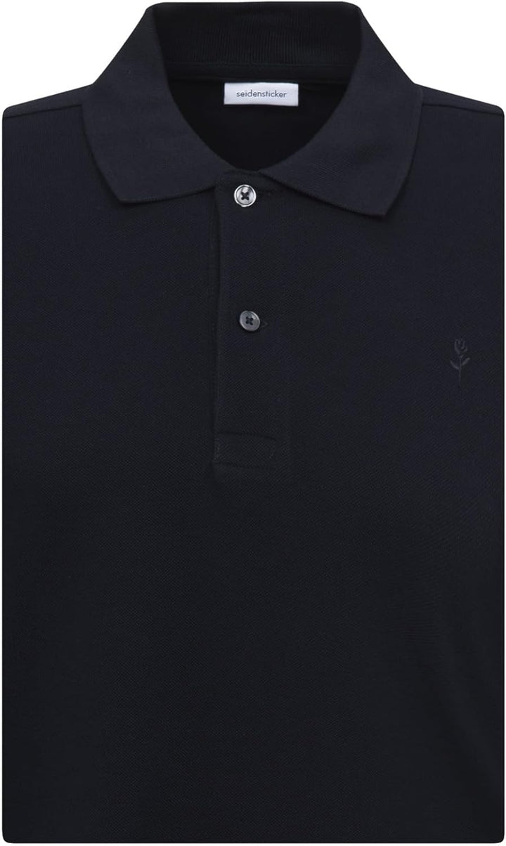 Seidensticker Herren Slim Fit Poloshirt Langarm Polo Shirt S Dunkelblau, S Dunkelblau
