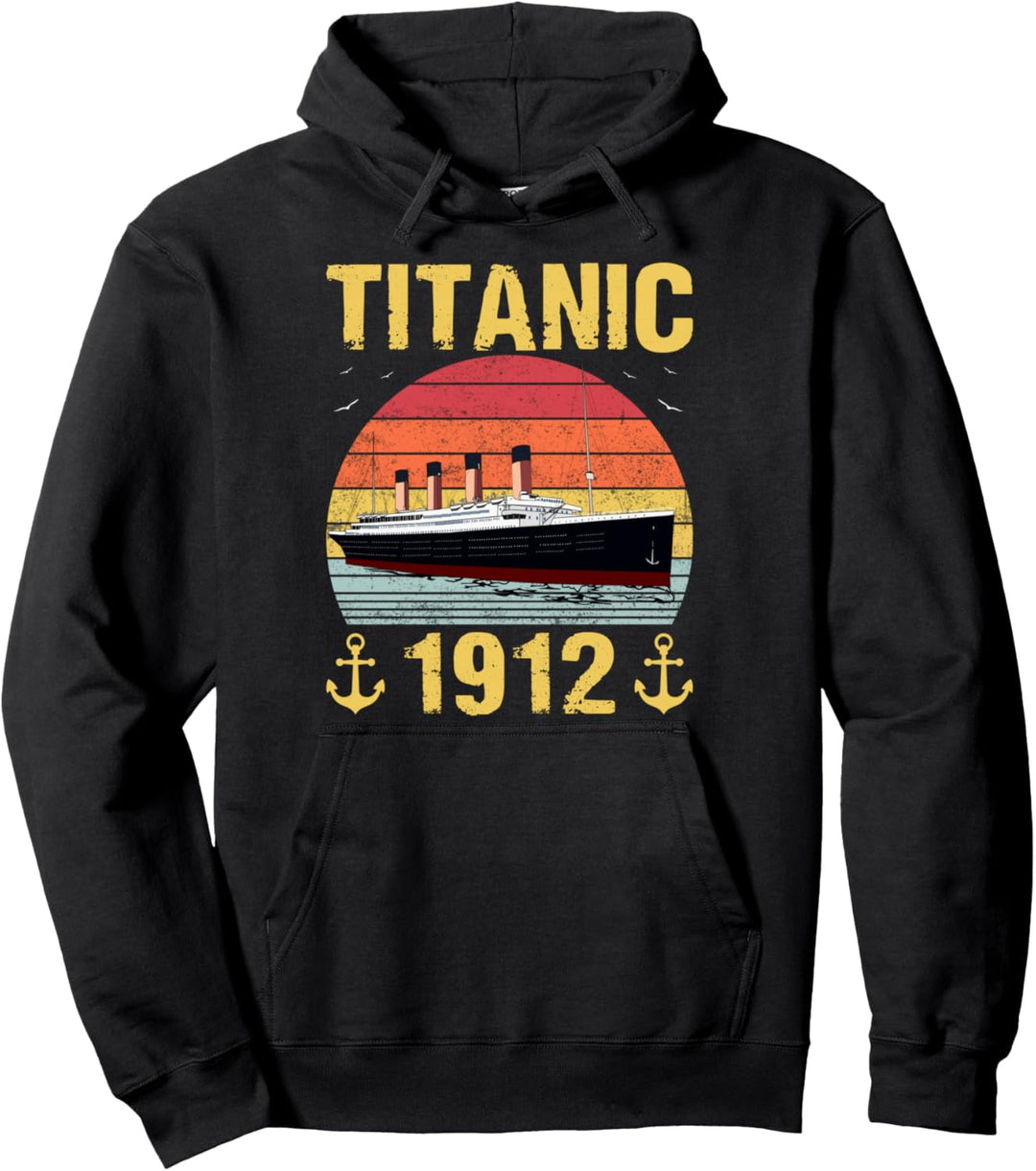 Retro Titanic 1912 Kreuzfahrtschiff Vintage Schiff Pullover Hoodie