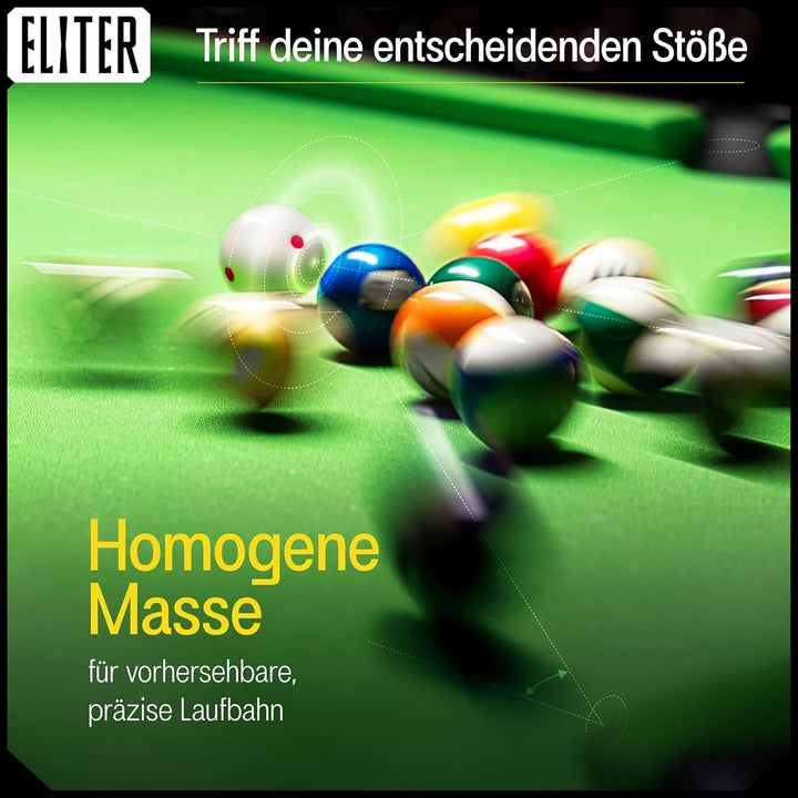 Kompletter Satz Billardkugeln aus reinem Phenolharz - 16 offizielle Billardkugeln Grösse 57,2mm für