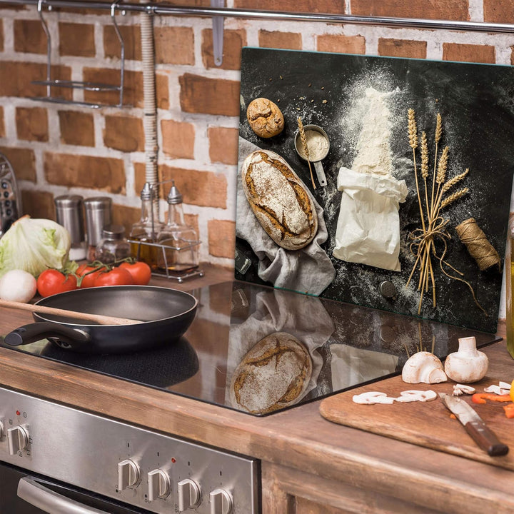 TMK ArtDeko Herdabdeckplatte 1 Teilig 60x52 cm - Spritzschutz Herdabdeckung – Herdschutz aus Sicherh