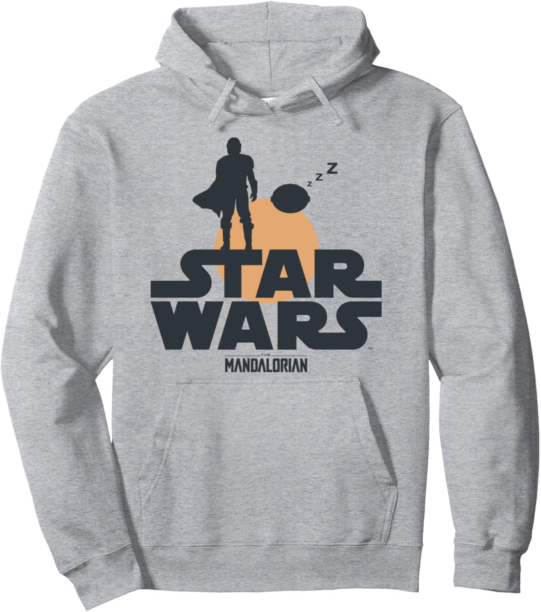 Star Wars The Mandalorian The Child Sleeping Silhouette Pullover Hoodie