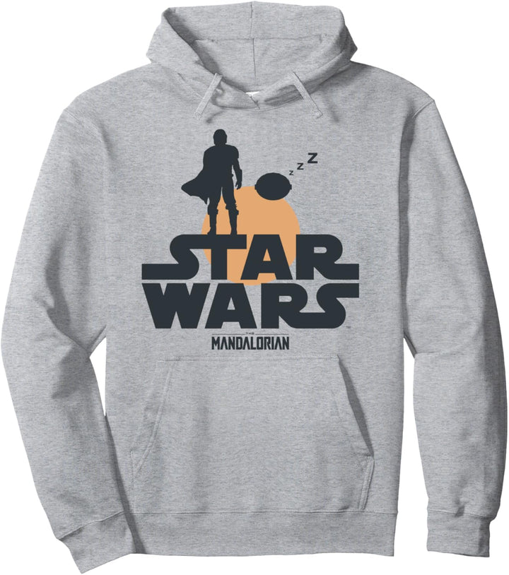 Star Wars The Mandalorian The Child Sleeping Silhouette Pullover Hoodie