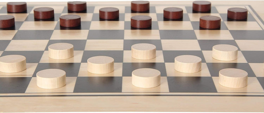 Bartl 107349 Brettspiel Mühle und Dame gross aus Holz XXL Format 50cm x