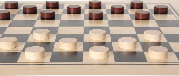 Bartl 107349 Brettspiel Mühle und Dame gross aus Holz XXL Format 50cm x