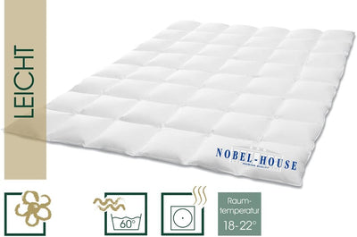 Hanskruchen Nobel House Luxus Daunendecke, Leicht, 90% Daunen / 10% Federchen, 240 x 220 cm, 240 x 2
