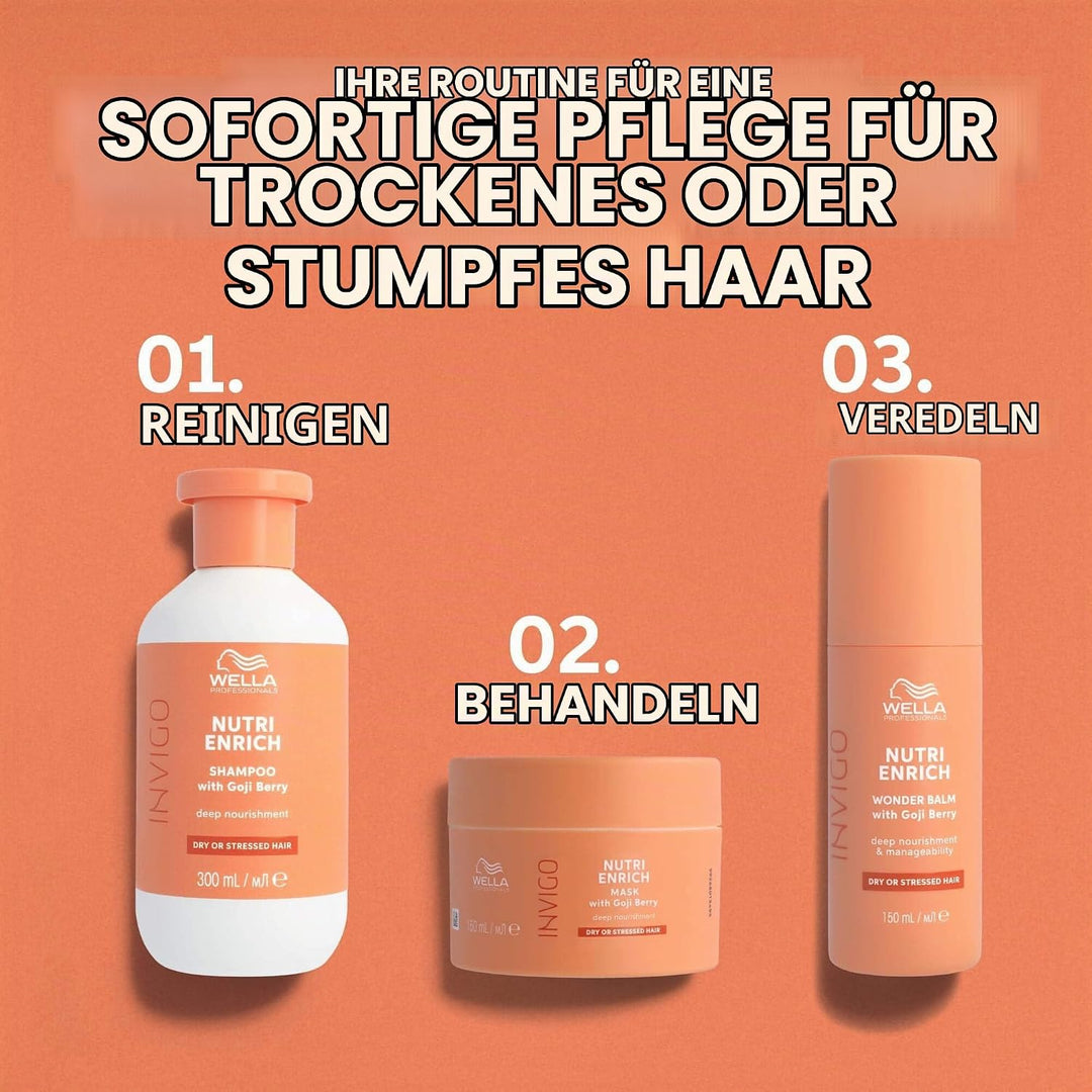 Wella Professionals Invigo Nutri Enrich Deep Nourishing Mask – tiefenwirksame Haarmaske mit Vitamin