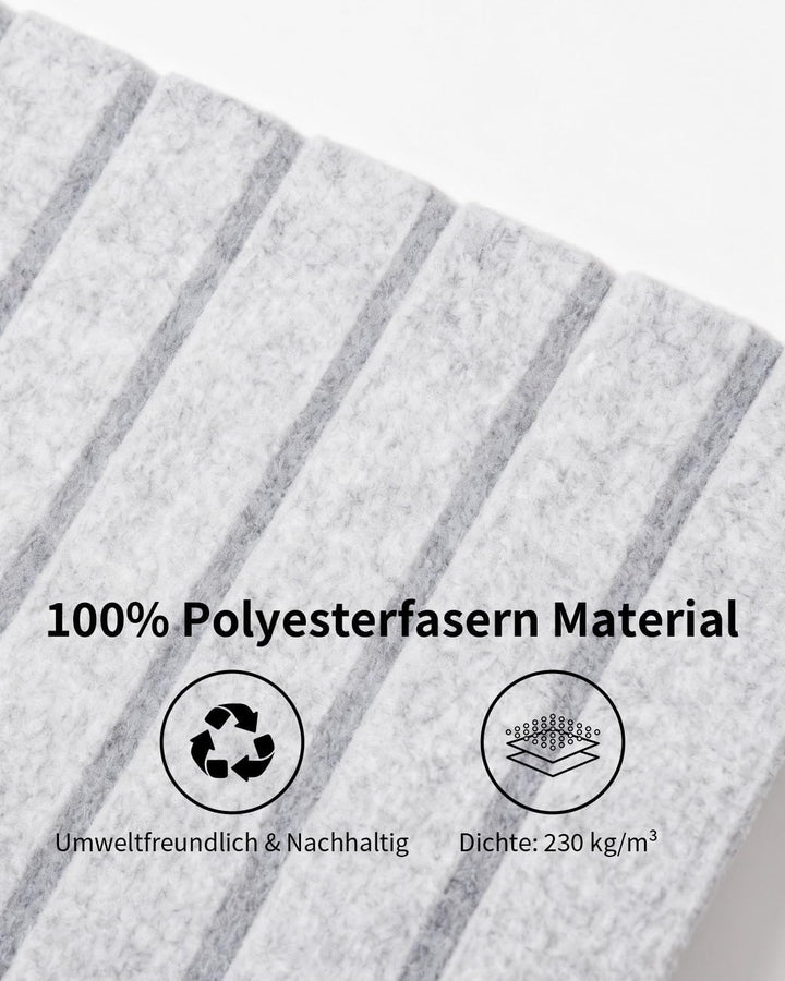 1,35㎡ Akustikpaneele Selbstklebend Schallabsorber 2 Stück Schwarz | 116x58x0,9cm 100% Polyester Akus