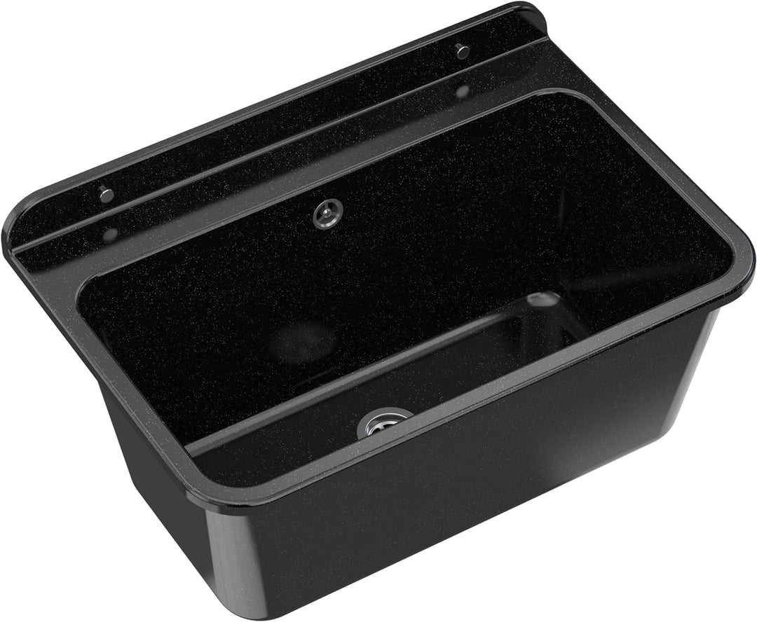 Granitan Ausgussbecken für Garage Keller Werkstatt und Waschküche - Universal Waschtrog mit Siphon -