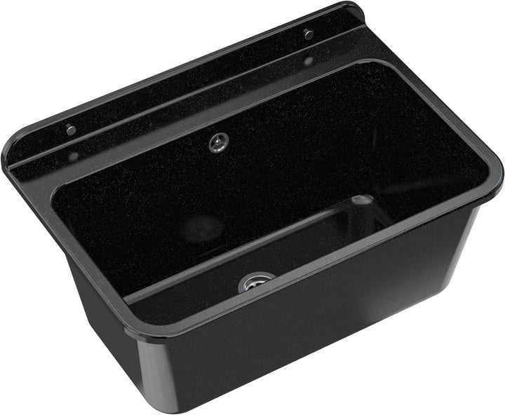 Granitan Ausgussbecken für Garage Keller Werkstatt und Waschküche - Universal Waschtrog mit Siphon -