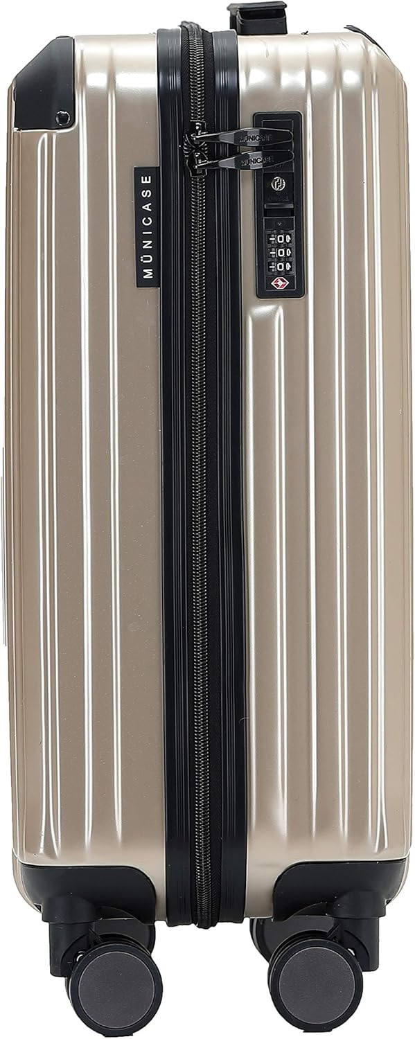 M816 TSA-Schloss Koffer Reisekoffer Trolley Hardschale Boardcase (Champagner, Kleiner Koffer), Champ
