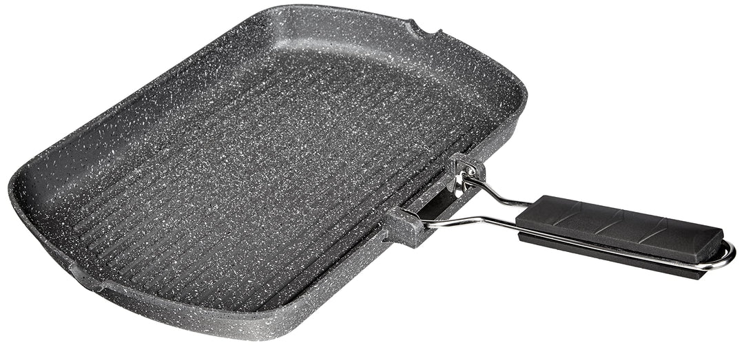 Tognana Porcellane wi758bdamnf rechteckig Grill Pan – Stieltopf, rechteckig, Brot, Schwarz, Grau, Al