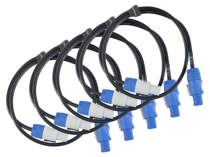 Pronomic Power Twist 1 Stromkabel - 5 Kabel zur Stromversorgung von Aktiv-Lautsprechern und Scheinwe