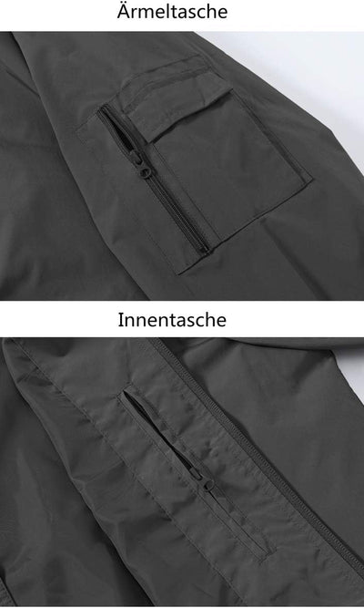 donhobo Herren Jacken Leichte Windbreaker Übergangsjacke Bomberjacke Frühling Herbst Fliegerjacke St