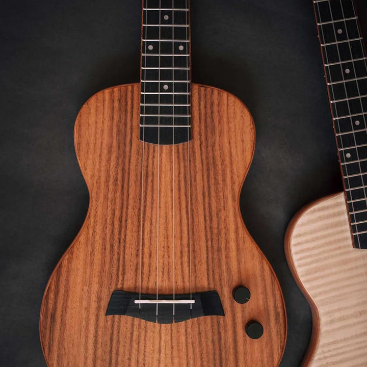 Kala KA SB ACA T - Solid Body Electric Flame Acacia Tenor, with Bag