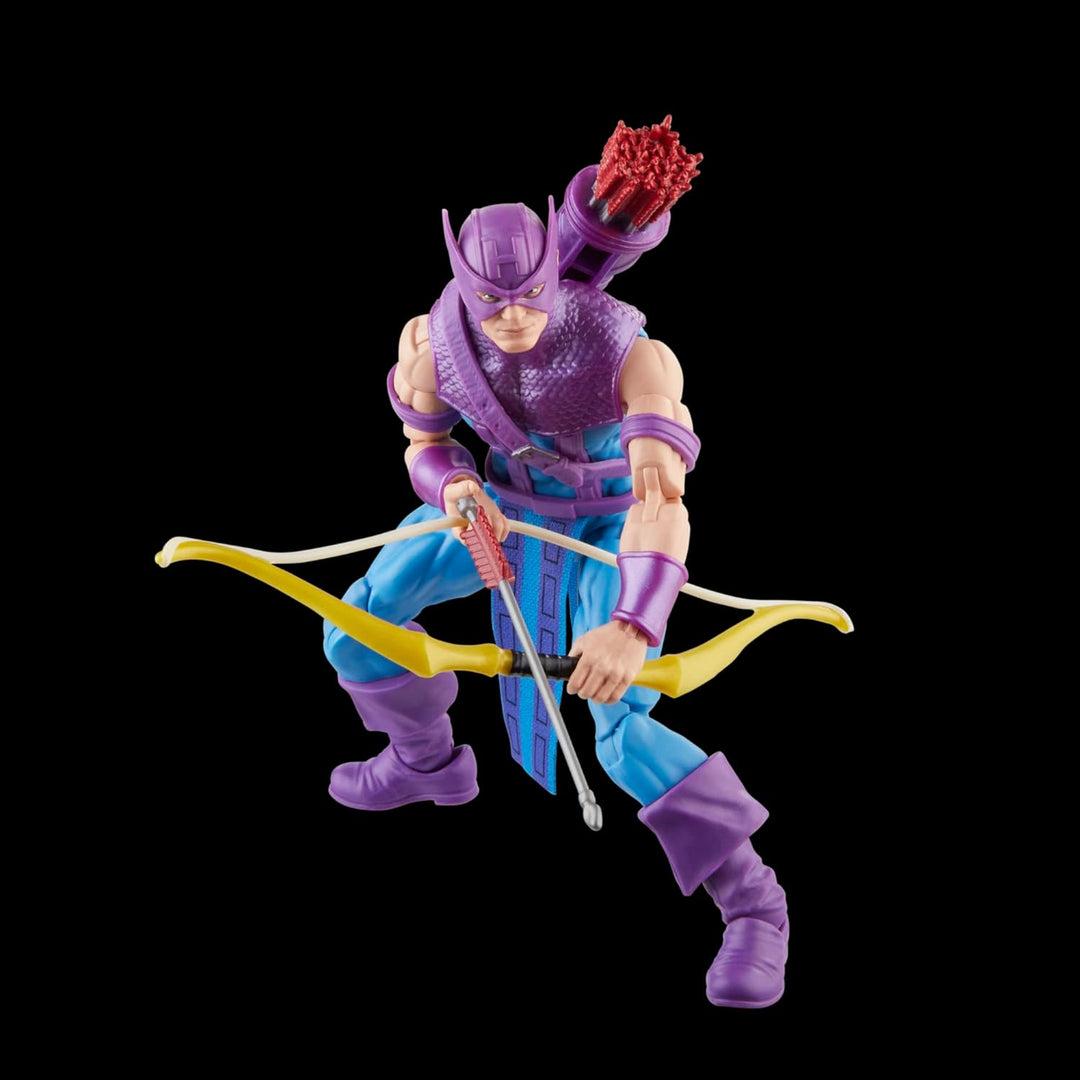 Marvel Hasbro Legends Series Hawkeye mit Sky-Cycle Avengers 60th Anniversary, Action-Figur zum Samme