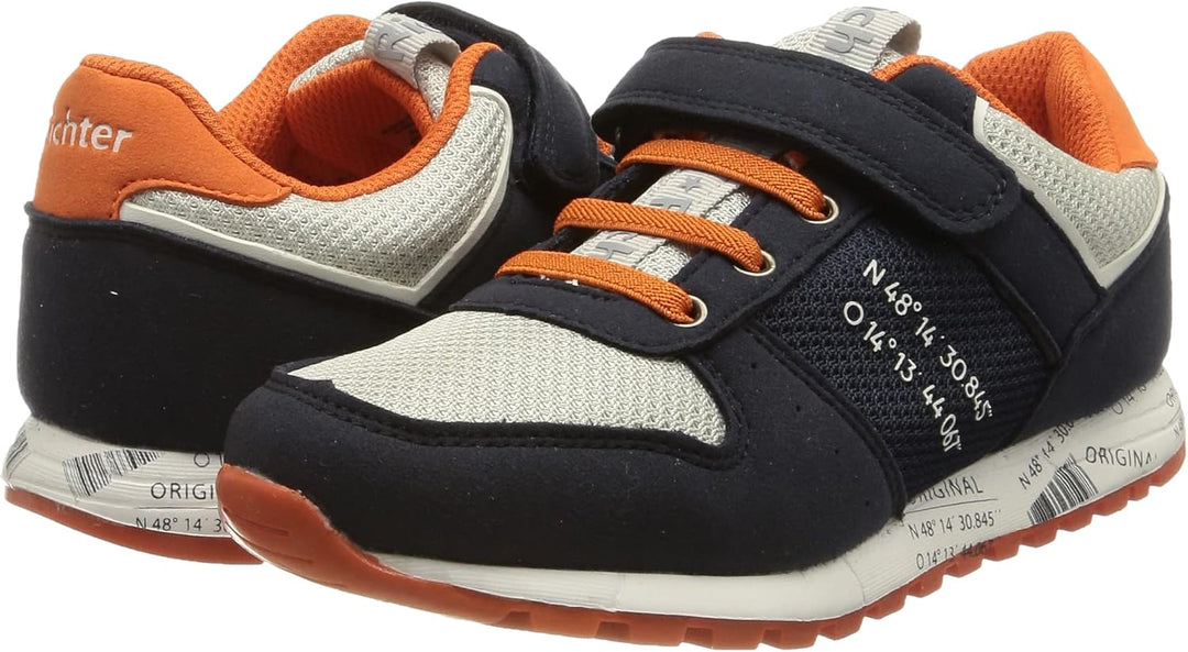 Richter Kinderschuhe Jungen Halbschuhe Klett Sneaker Blau Freizeit 29 EU Atla Oran White Flin, 29 EU