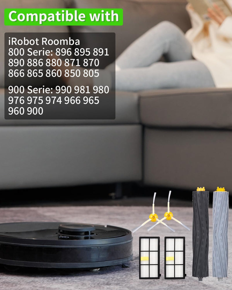 Jissta Ersatzteile Kompatibel mit iRobot Roomba 860 865 870 880 896 960 966 971 976 980 981 Staubsau