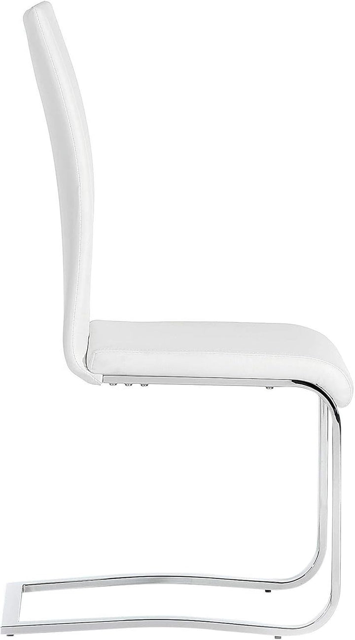IDIMEX Esszimmerstuhl Schwingstuhl SABA, Set mit 4 Stühlen, Chrom/weiss, Weiss