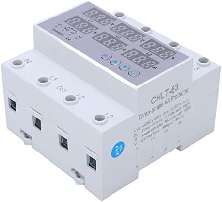 3-Phasen-DIN-Schienen-Voltmeter-Amperemeter-Multitester, AC 390‑500 V Automatischer Überspannungs-Üb