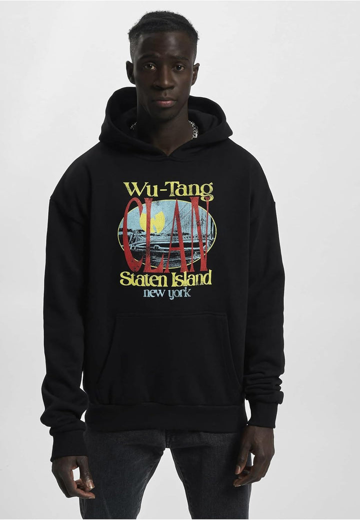 Mister Tee Herren Wu Tang Staten Island Heavy Oversize Hoodie M Schwarz, M Schwarz