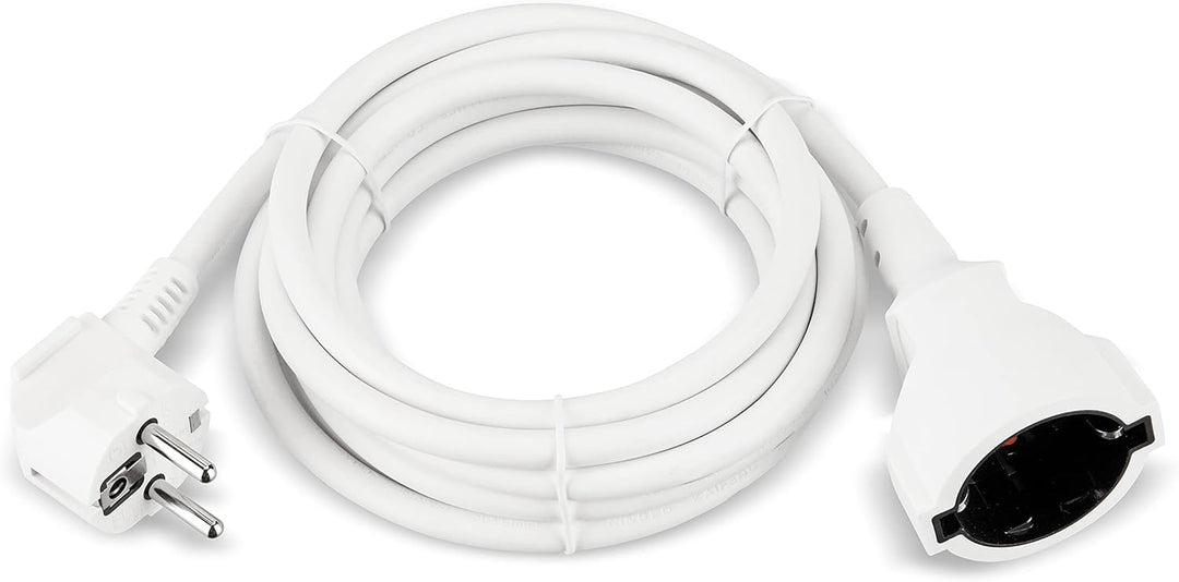 REV 0016030114 Verlängerung, Verlängerungskabel mit Winkelstecker 3m, 3680W, Weiss (Packung mit 2) W