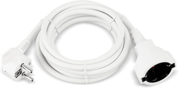 REV 0016030114 Verlängerung, Verlängerungskabel mit Winkelstecker 3m, 3680W, Weiss (Packung mit 2) W