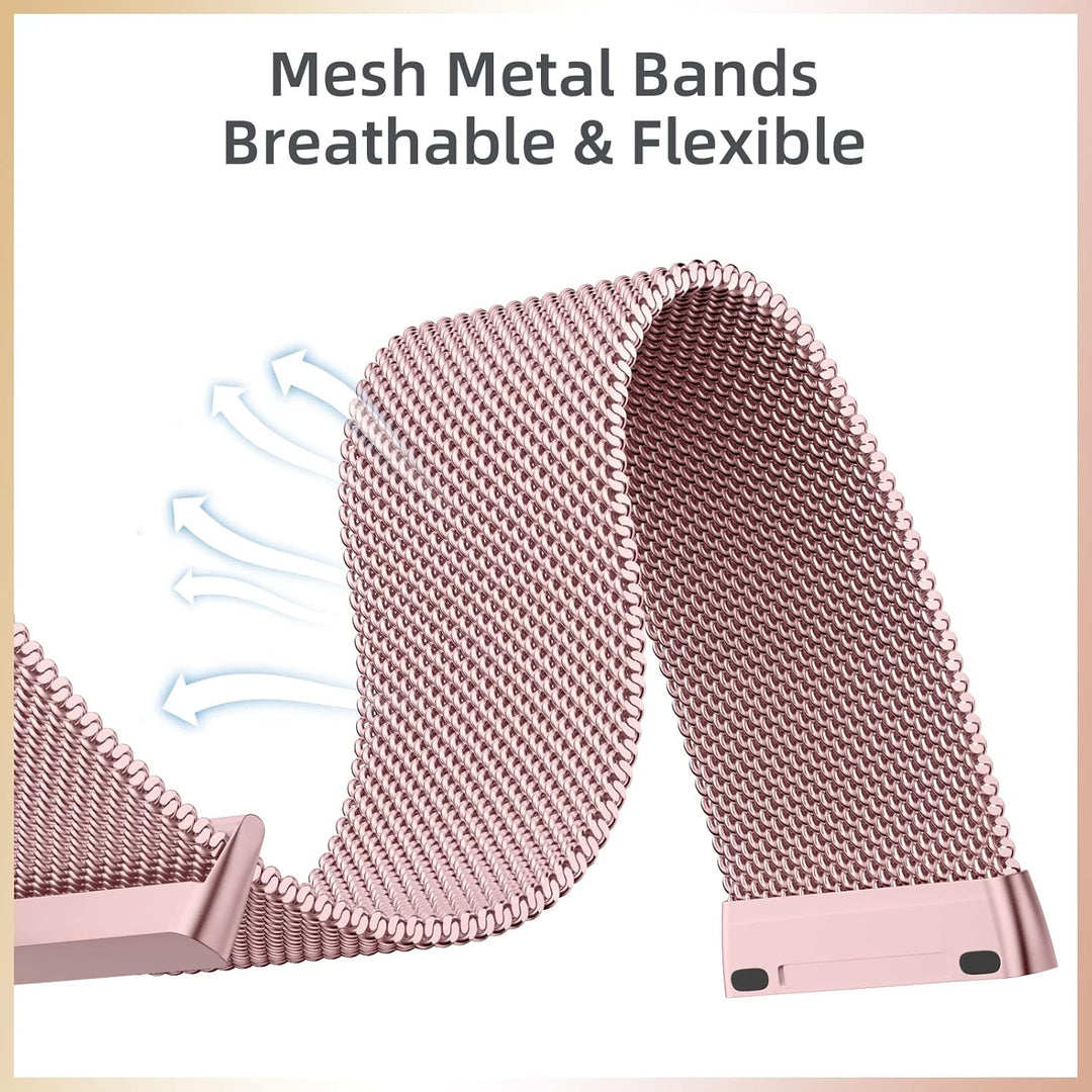 Faliogo Kompatibel mit Fitbit Versa 3 Armband/Fitbit Versa 4 Armband/Fitbit Sense Armband, Edelstahl