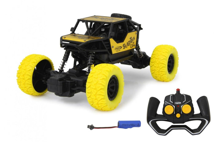 JAMARA Slighter CR2 RC Crawler Diecast 2,4GHz – gefedertes Fahrwerk, Gummibereifung, Spur einstellba
