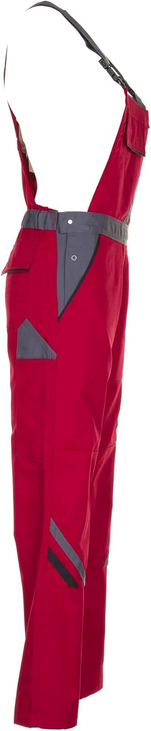 Planam Highline Damen Latzhose, viele Farben, alle Grössen 34 Rot/Schiefer/Schwarz, 34 Rot/Schiefer/