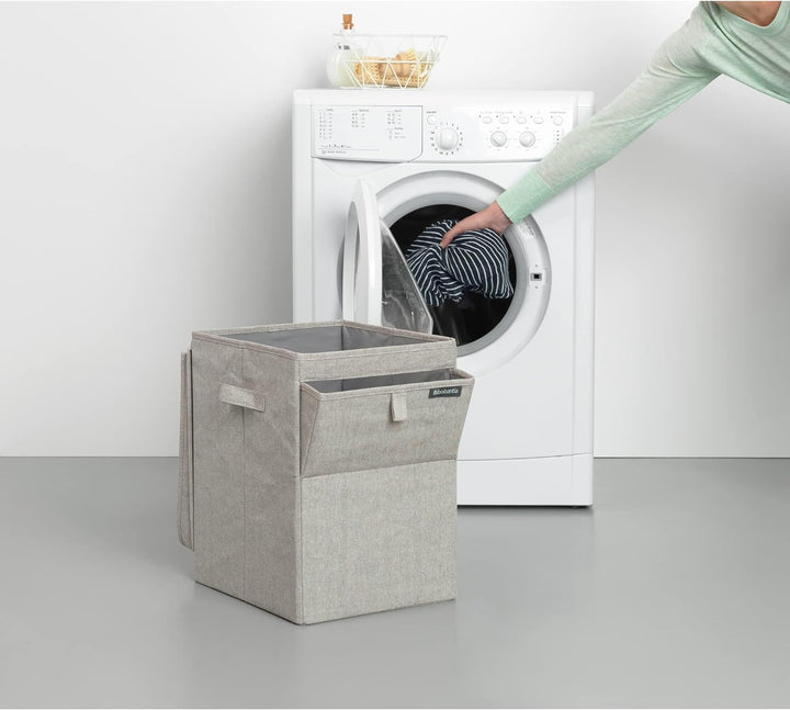 Brabantia - Wäschebox Stapelbar - Wäschekorb - Leicht zu befüllen und zu entleeren - Grosses Volumen