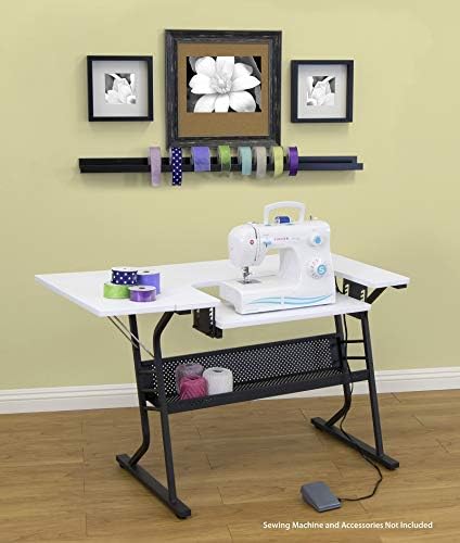 Sewing Online Hobbytisch Schwarz und Weiss