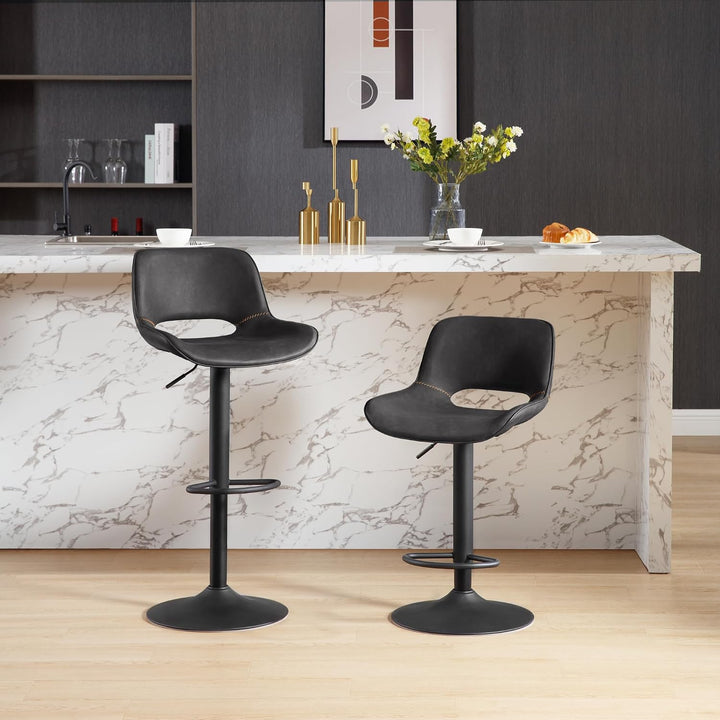 WOLTU Barhocker 2er Set, Barstuhl höhenverstellbar, Bar Hocker Stühle, Tresenstuhl, Kunstleder Stuhl