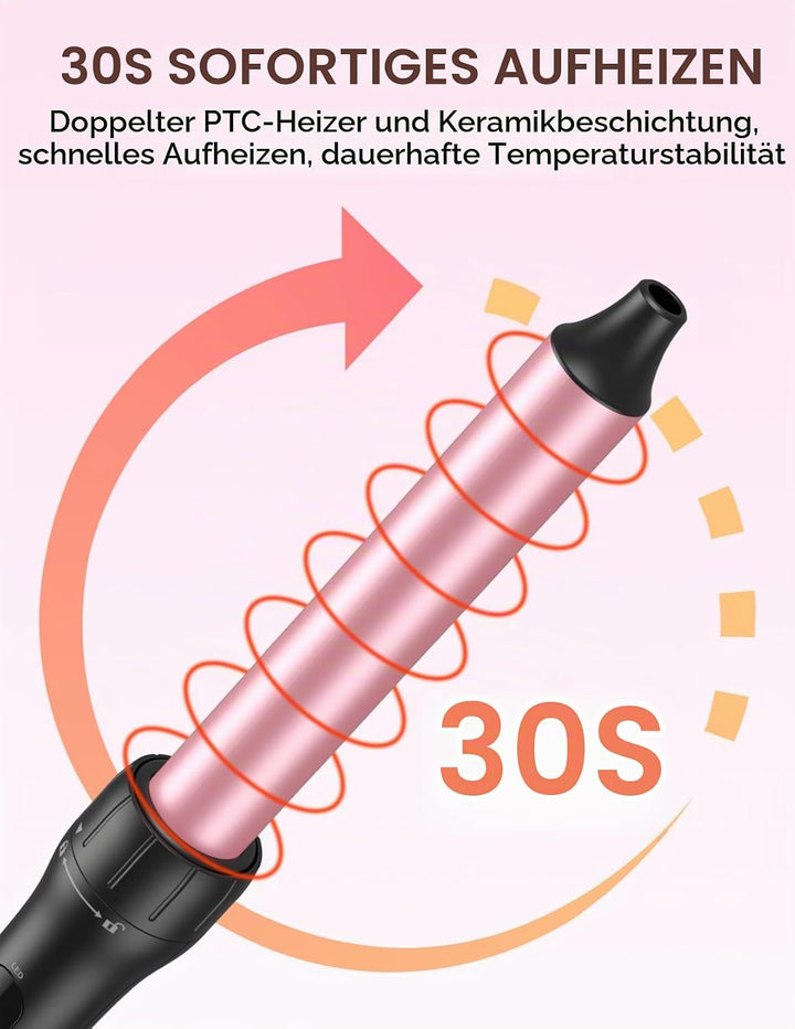 LANDOT Lockenstab Curling Iron 25-mm: Antistatische Keramik-Turmalin-Beschichtung Lockenstäbe - Hair