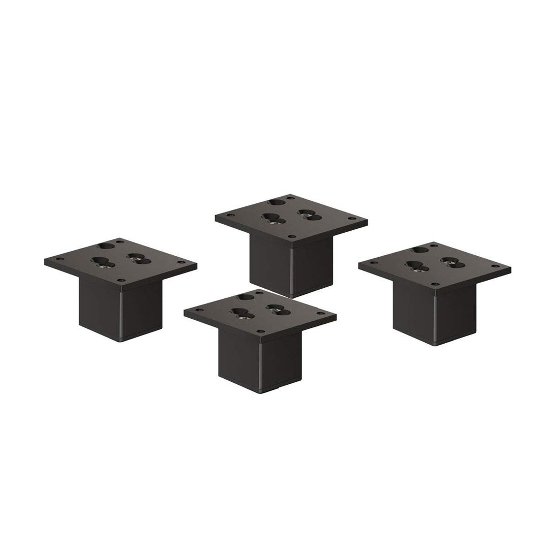 sossai® Exklusiv - Aluminium Möbelfüsse | E4MF-N | 4er Set | Höhe: 60mm | Farbe: Schwarz 4 Stück, Hö