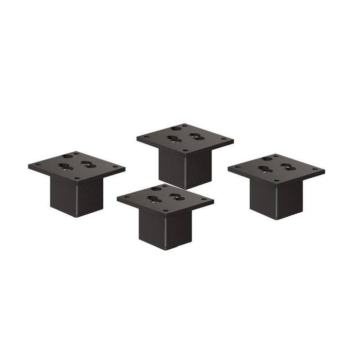 sossai® Exklusiv - Aluminium Möbelfüsse | E4MF-N | 4er Set | Höhe: 60mm | Farbe: Schwarz 4 Stück, Hö