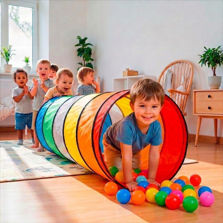 NUBUNI Tunnel XL 180 cm. : Tunnel Kinder : Kriechtunnel : Krabbeltunnel für Kinder : Spieltunnel Kin