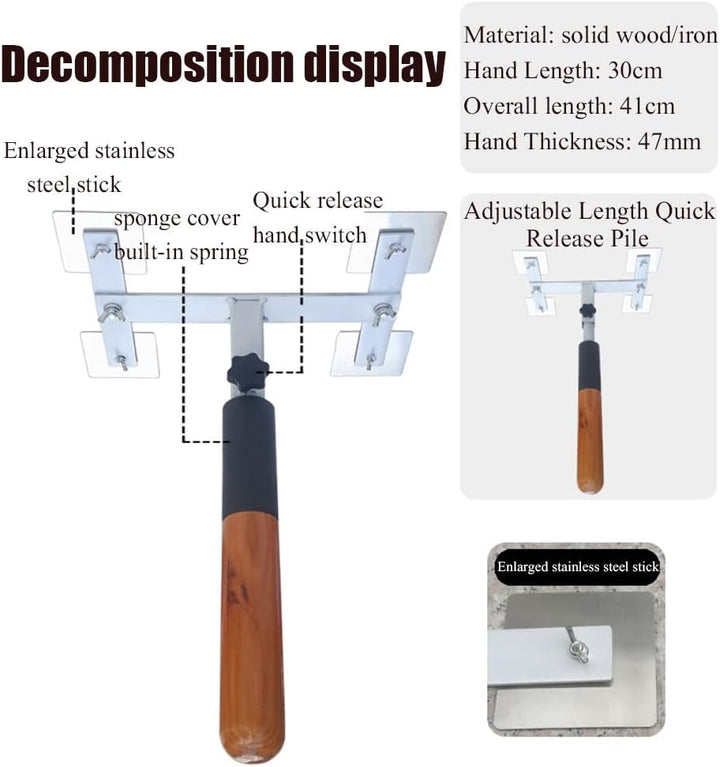 Tragbarer Wing Chun Dummy, Wandmontage Wing Chun holzpuppe, Kampfsport-Training Wooden Dummy, mit Fe